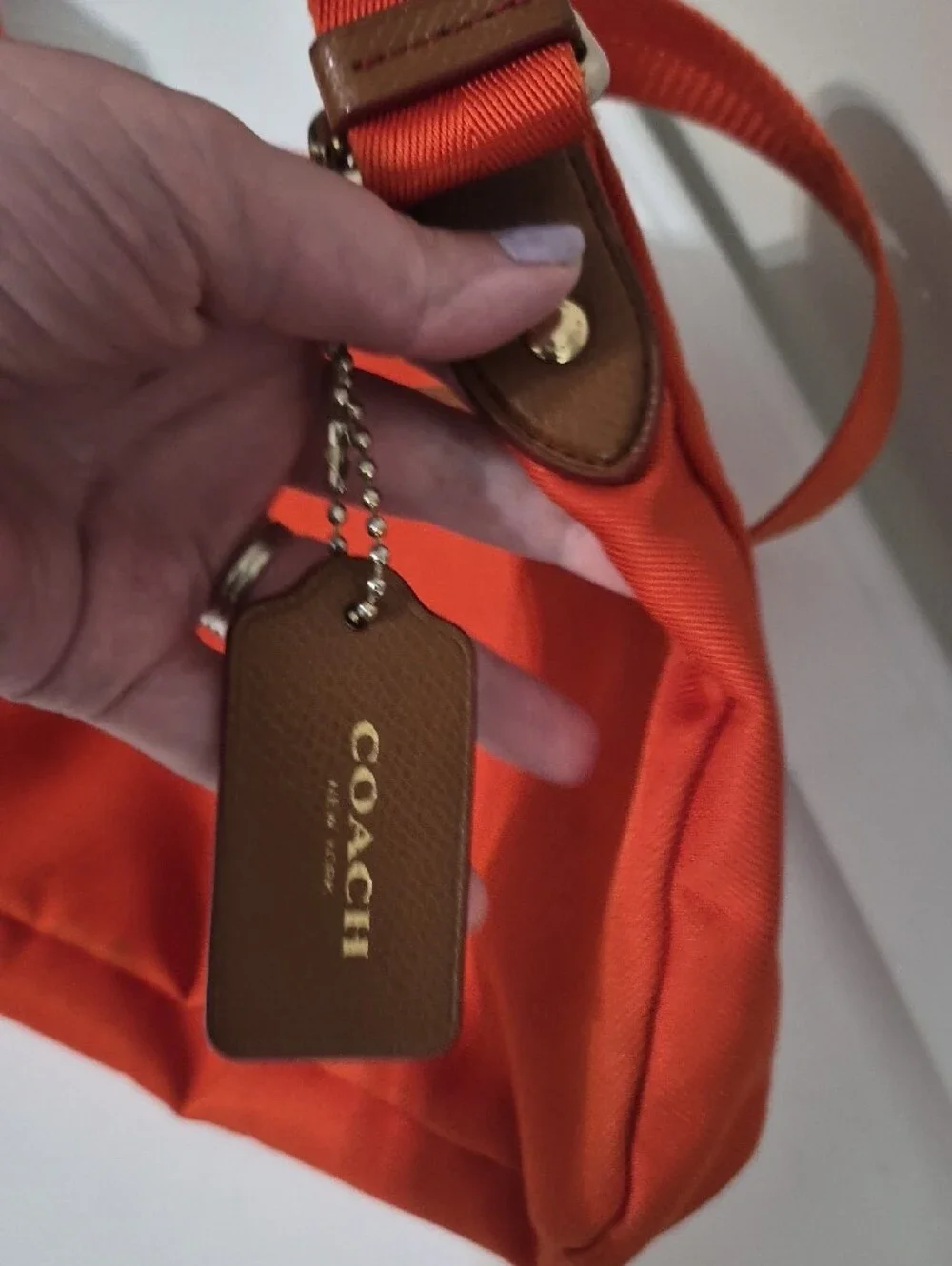 Coach Sawyer Orange Crossbody Twill/Polyester F37239